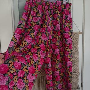 Pink Floral Vintage Pants